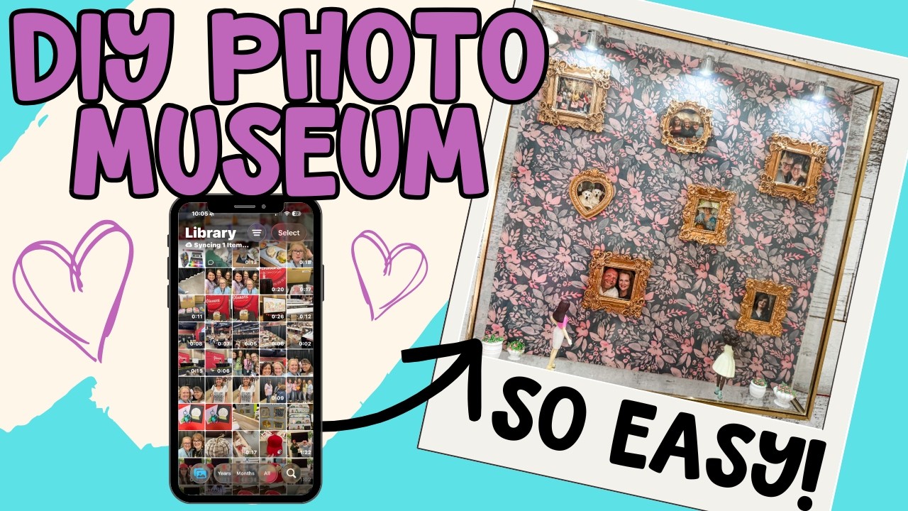 📸 I turned my PHONE PHOTOS into a MINI MUSEUM! Unique & Fun way to display photos!  Easy DIY!