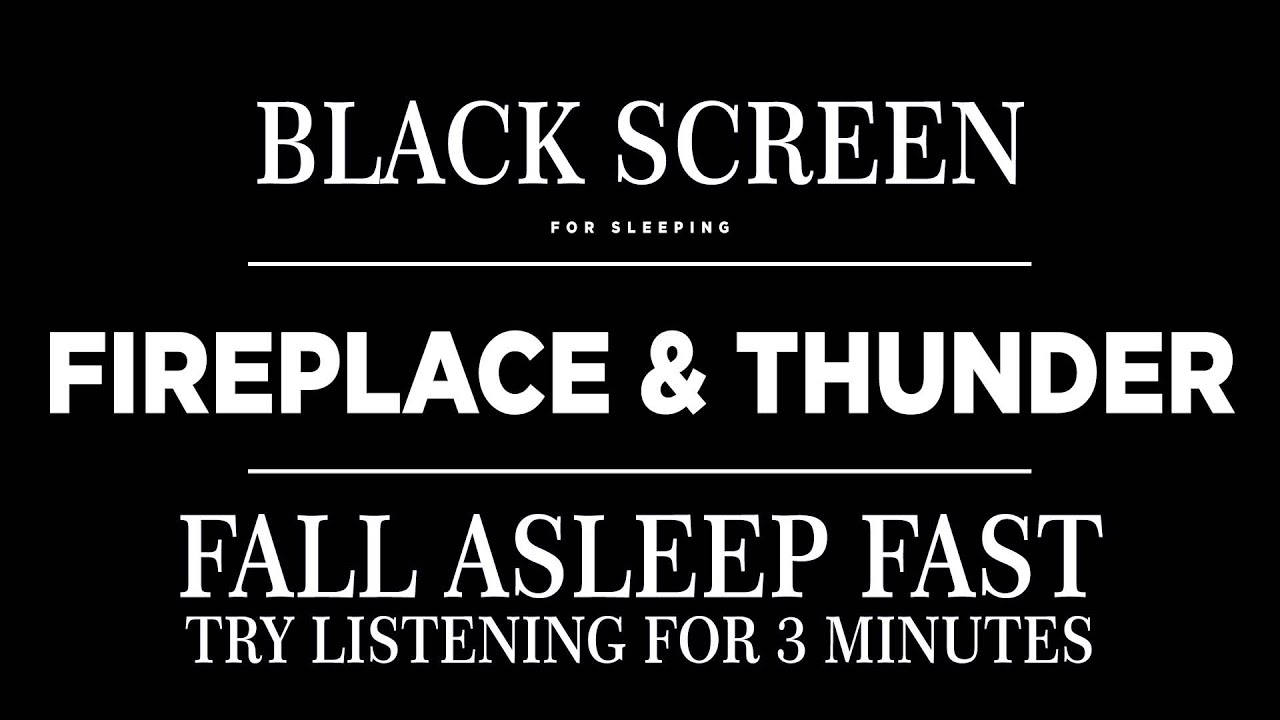 Fireplace Burning Ambience with Thunder and Rain Sounds for sleeping from another room