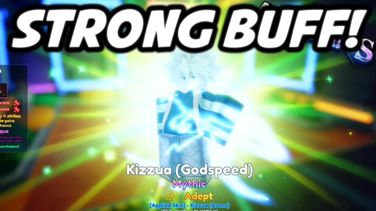 Showcasing New Kizzua Godspeed Evolved BUFFED Is INSANELY Good In Anime Adventures Update 12!