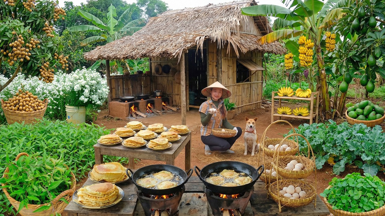 Harvest Eggs Make Cake, Wild Vegetables, Banana Go To The Market To Sell – Peaceful Life On The Farm