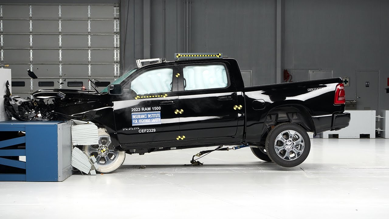 2023 Ram 1500 crew cab updated moderate overlap IIHS crash test