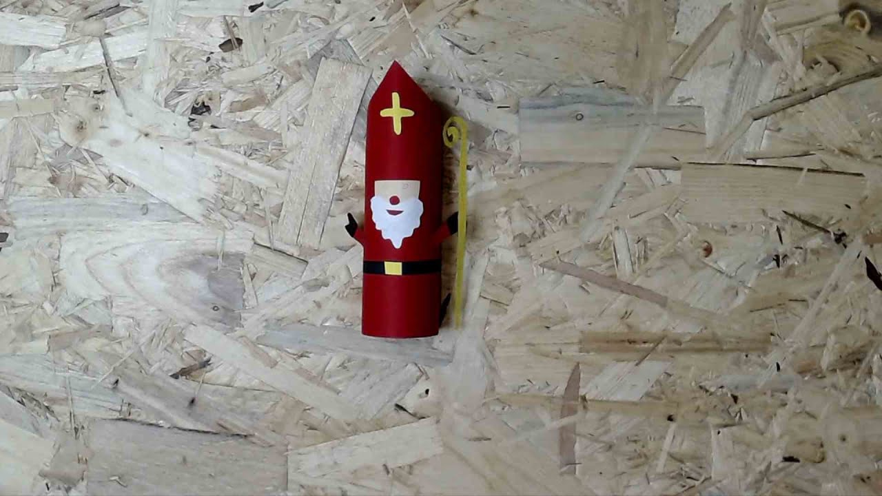 Nikolaus aus Toilettenpapierrolle, Weihnachtsdeko zum selber basteln. DIY