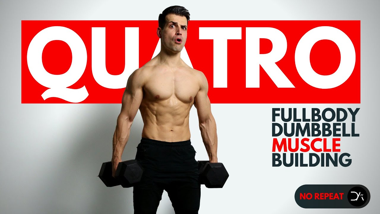 40 Min Compact GIANT SET Full Body DUMBBELL Workout (Chest, Back, Shoulder, Leg & ABS)
