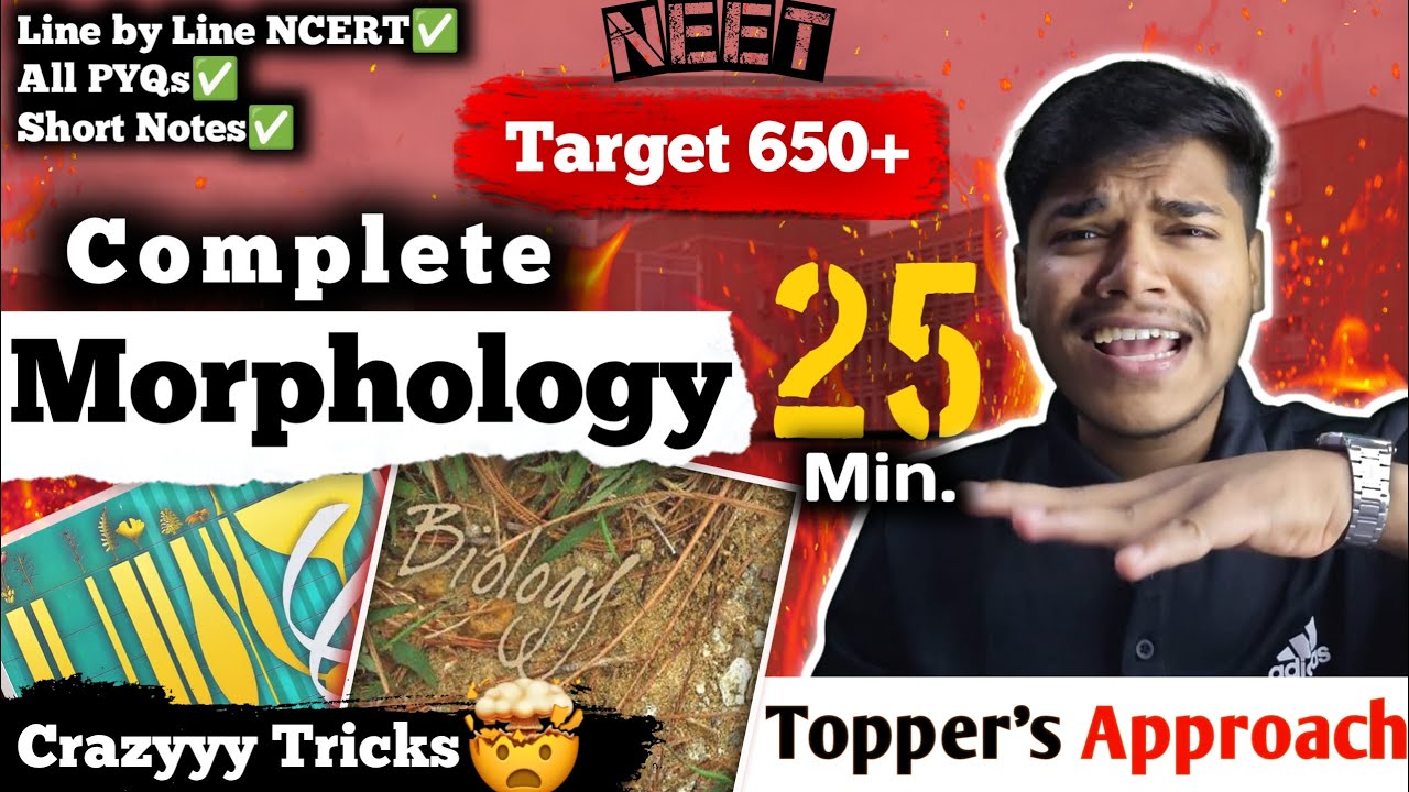 Complete Morphology in 25 Min | NEET 2025 | Biology One Shot | NEET PYQs & Tricks |
