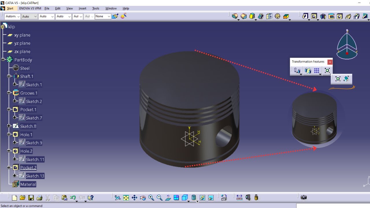 How to scale parts in CATIA