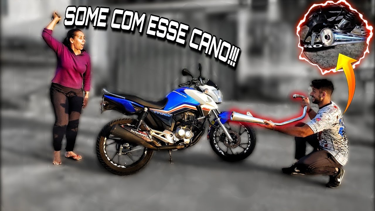 ASSUSTEI MINHA MÃE COM O BARULHO DO CANO DE LATA! * Operado e sem filtro! * TITAN 160 👂