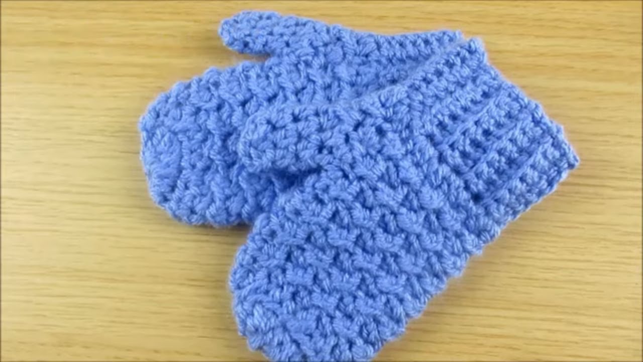 Crochet mittens for toddler 1-2 years How to Happy Crochet Club