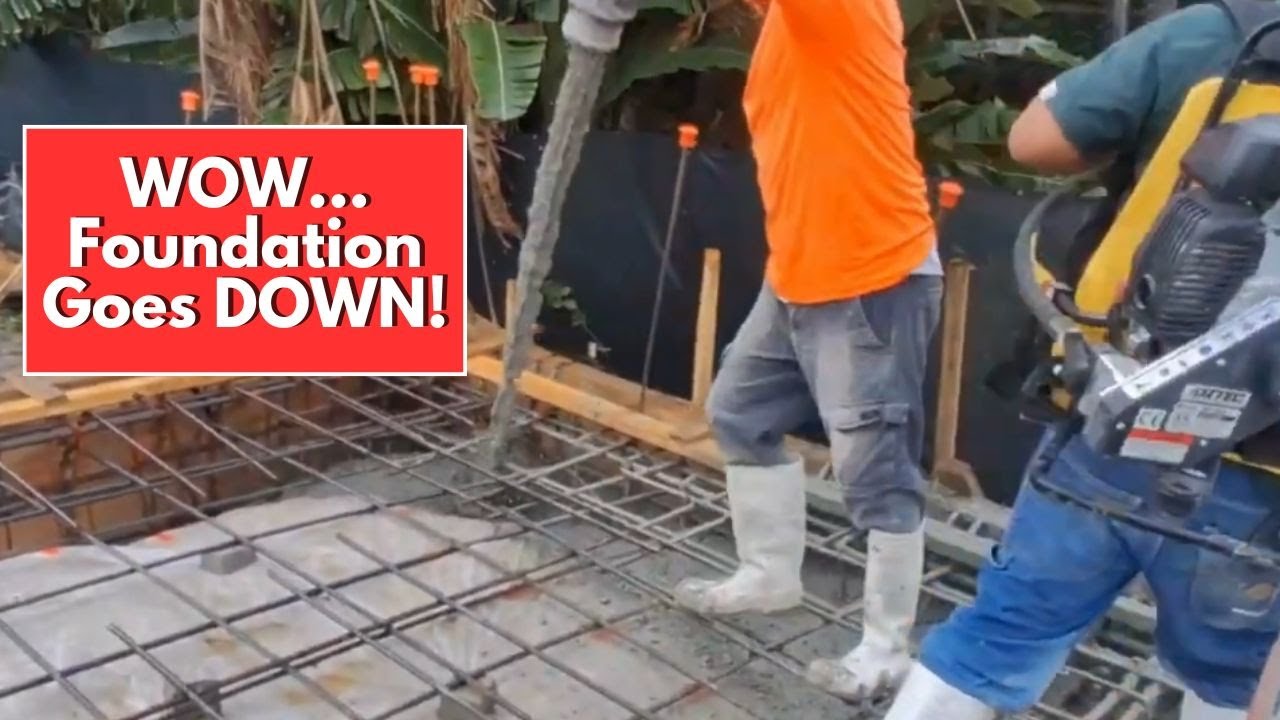 This Is It — Up Close Concrete Slab Pour For New Building Foundation