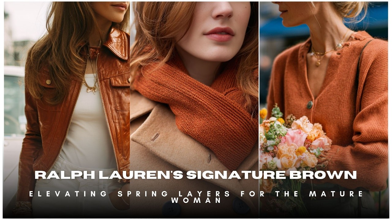 🐎 Ralph Lauren's Signature Brown 🍂 Elevating Spring Layers for the Mature Woman