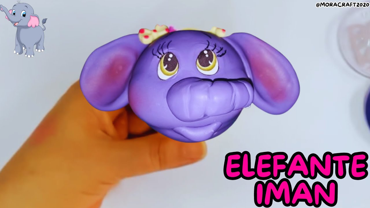 Tierno Elefante en IMAN de Porcelana Fría 🐘 | Tutorial