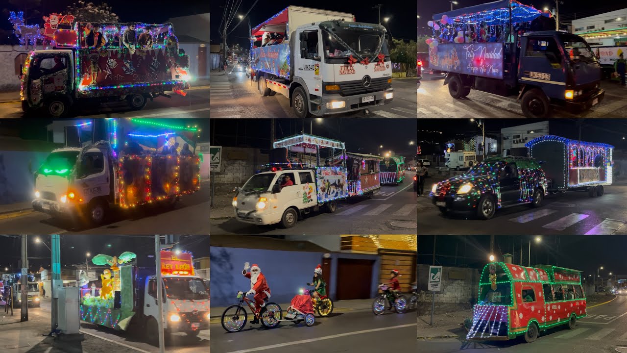 🎊🎁Especial 400 videos, Pascueros Nocturnos!!, en Iquique Chile del año 2025 🎅🏻🎄🩵