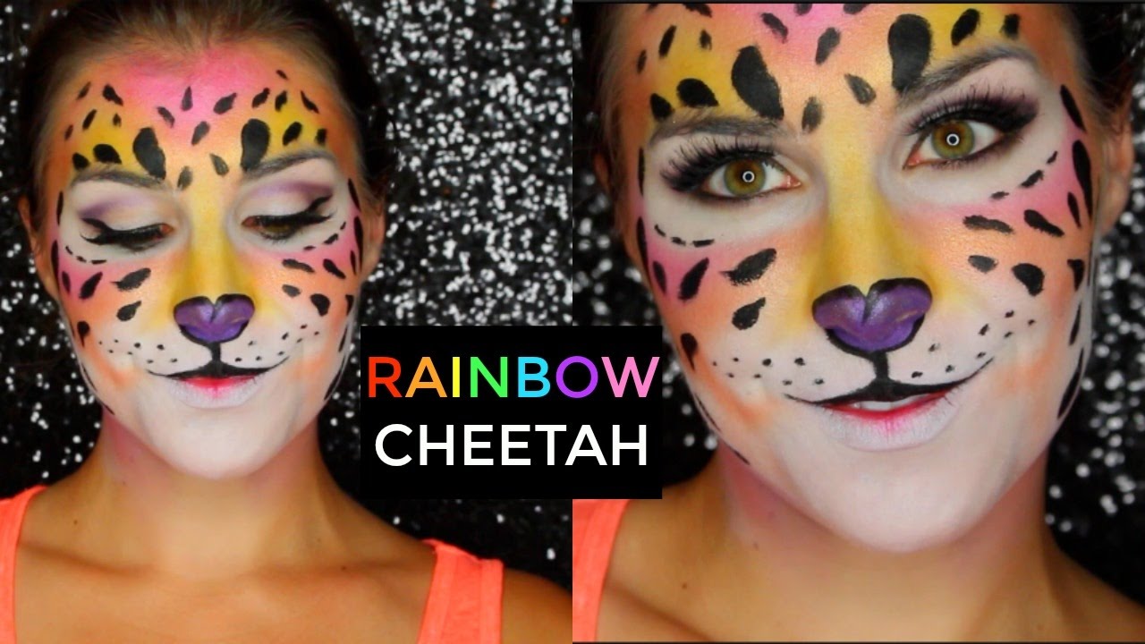 Lisa Frank Rainbow Neon Cheetah Makeup | Bailey B.