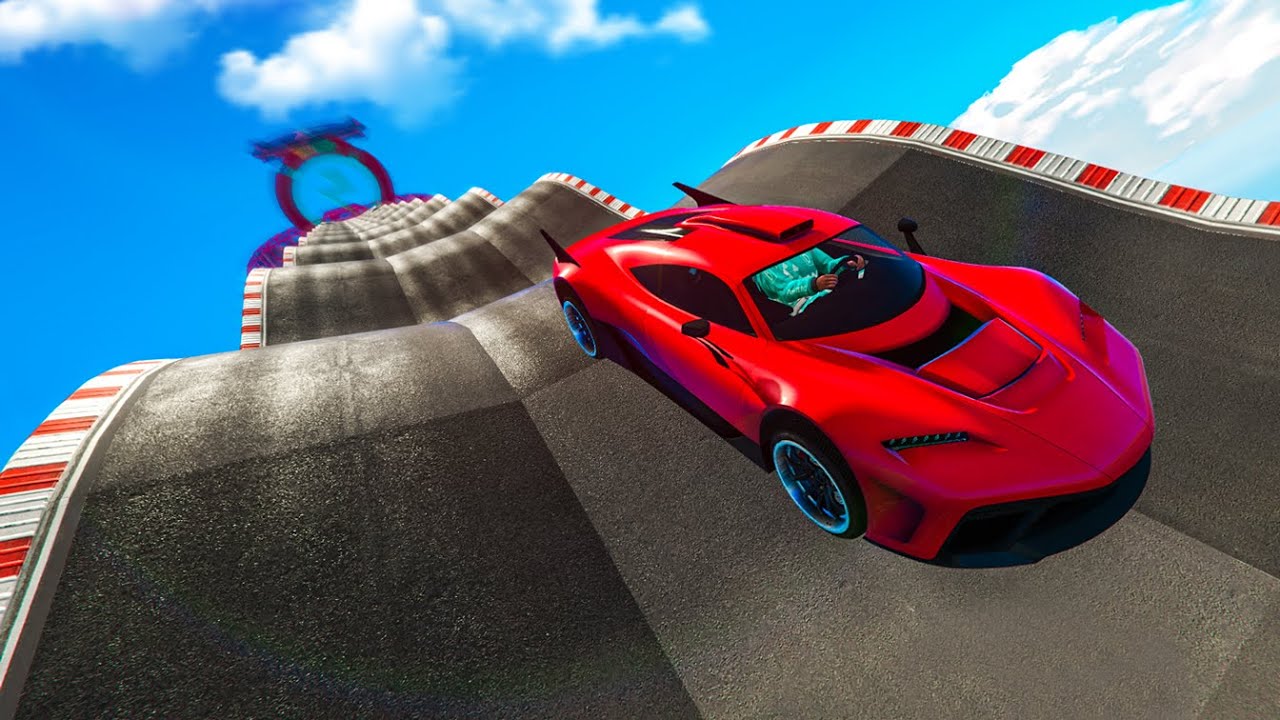 The HARDEST MEGA RAMP STUNT RACE In GTA 5!