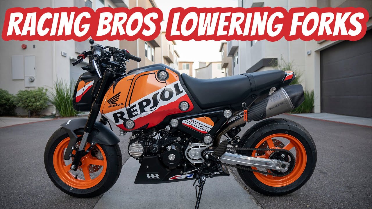 Racing Bros Front Lowering Forks & Fork Seals Install on the 2022 Honda Grom