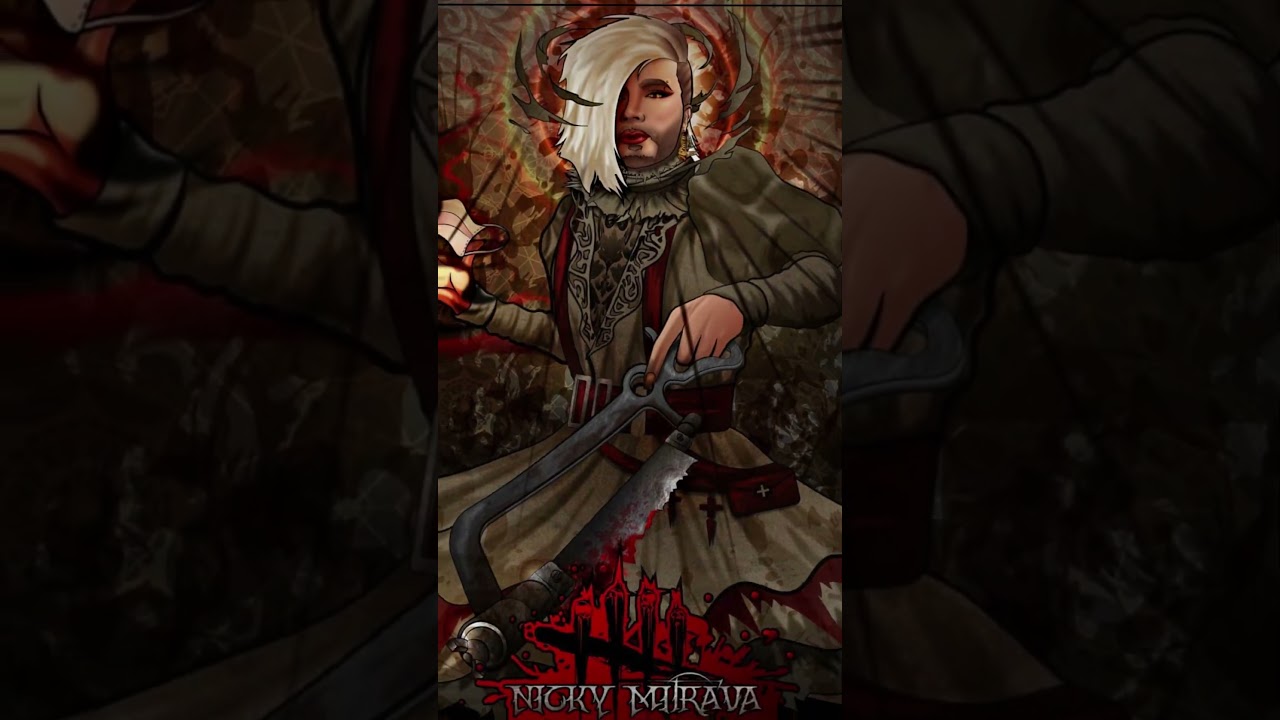 NICKY MITRAVA - NURSE #shorts #graphicdesign #art #music #nickymitrava #dead_by_daylight