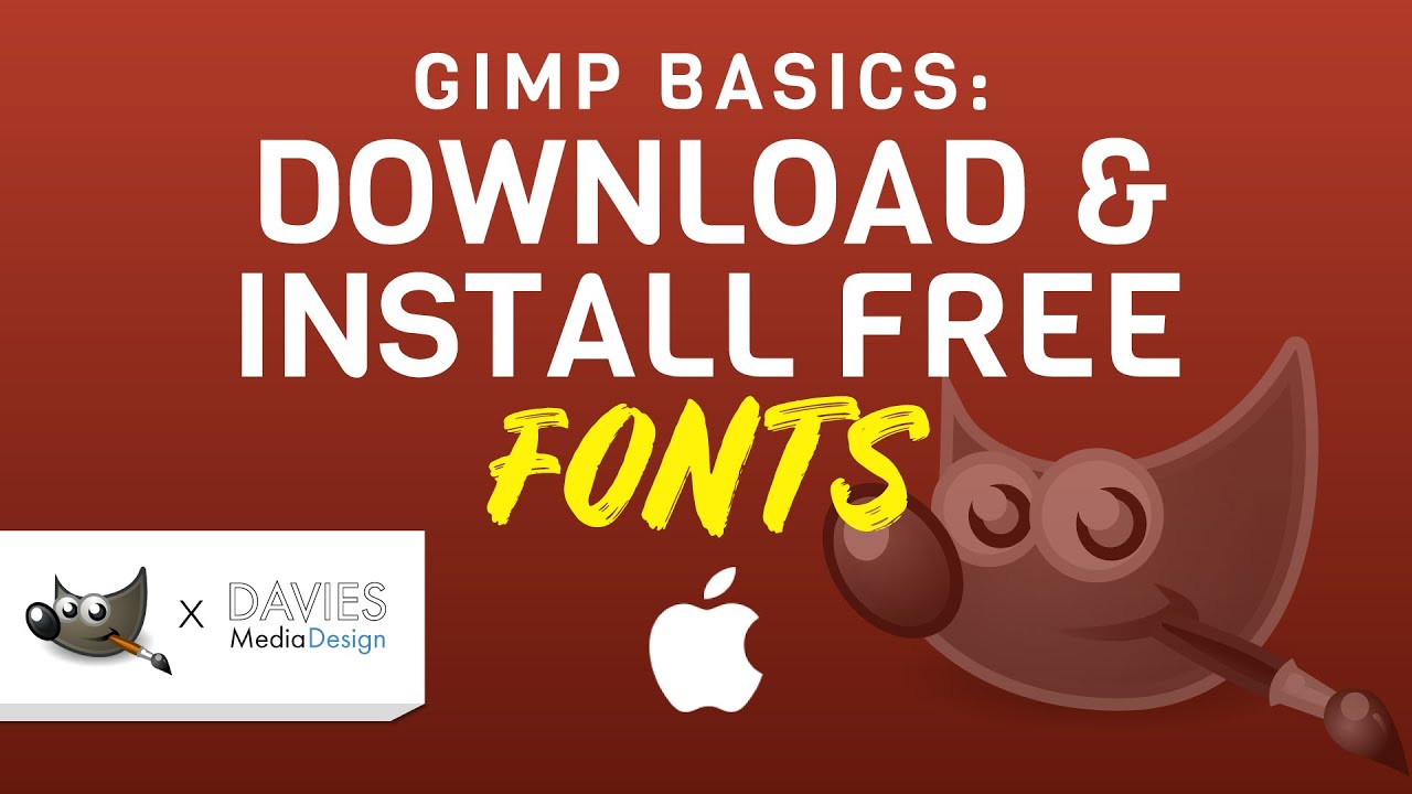How to Download and Install Fonts | GIMP for MAC