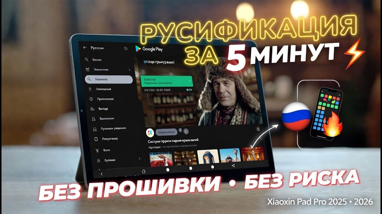 Lenovo Xiaoxin Pad Pro 2025 &mdash; Русификация за 5 минут! Полный русский без прошивки и рисков