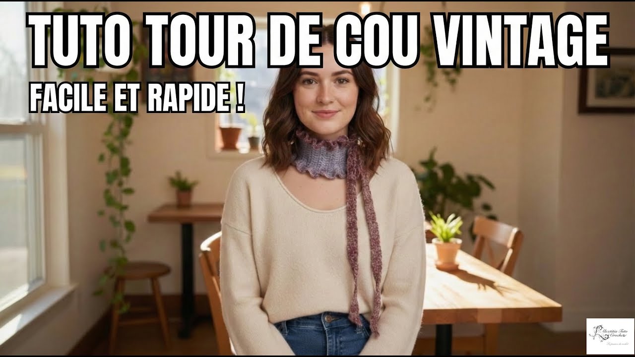Tuto tour de cou vintage au crochet @AlextitiaTutoCrochet