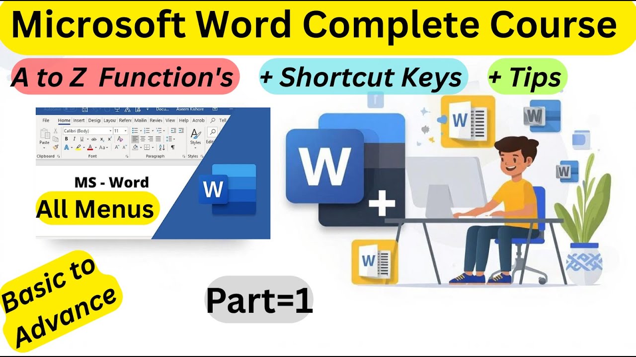 MS Word Part 1 | MS Word Tutorial | MS-Word Tutorial for Beginners | MS Word in Hindi | 34 Hubs