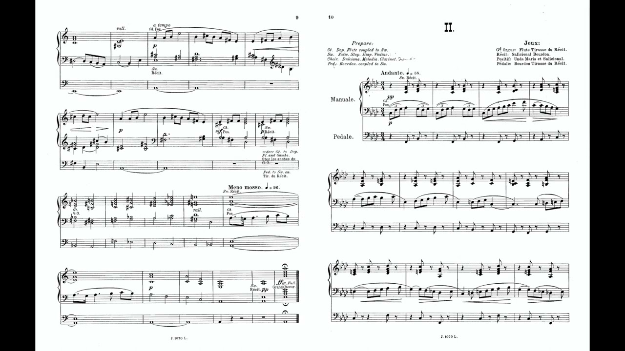 F. Borowski - Première Sonate pour Orgue (with scores)