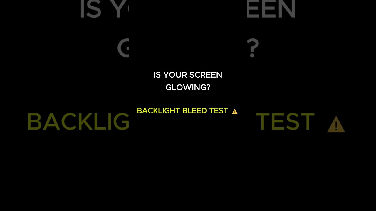 Black Screen Test ⚫ (Check Backlight Bleed) 