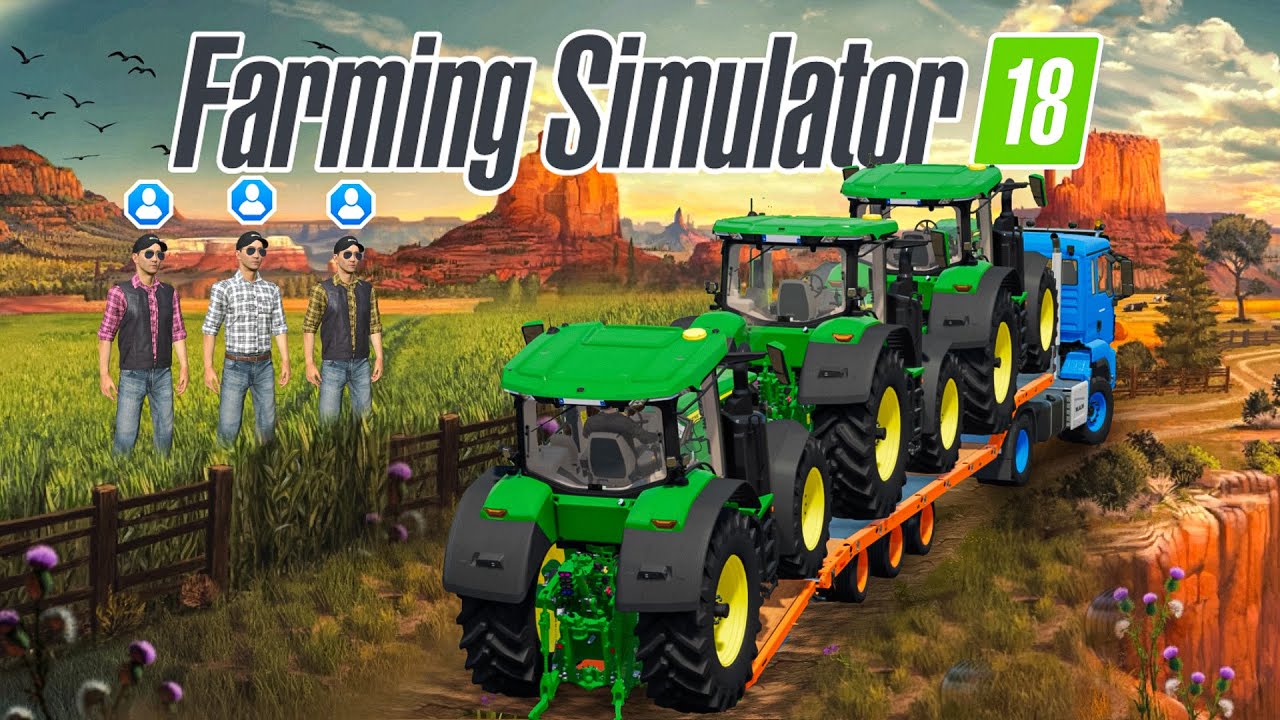 Triple John Deere Moving Grass In Fs18 | Fs18 Multiplayer | Timelapse |