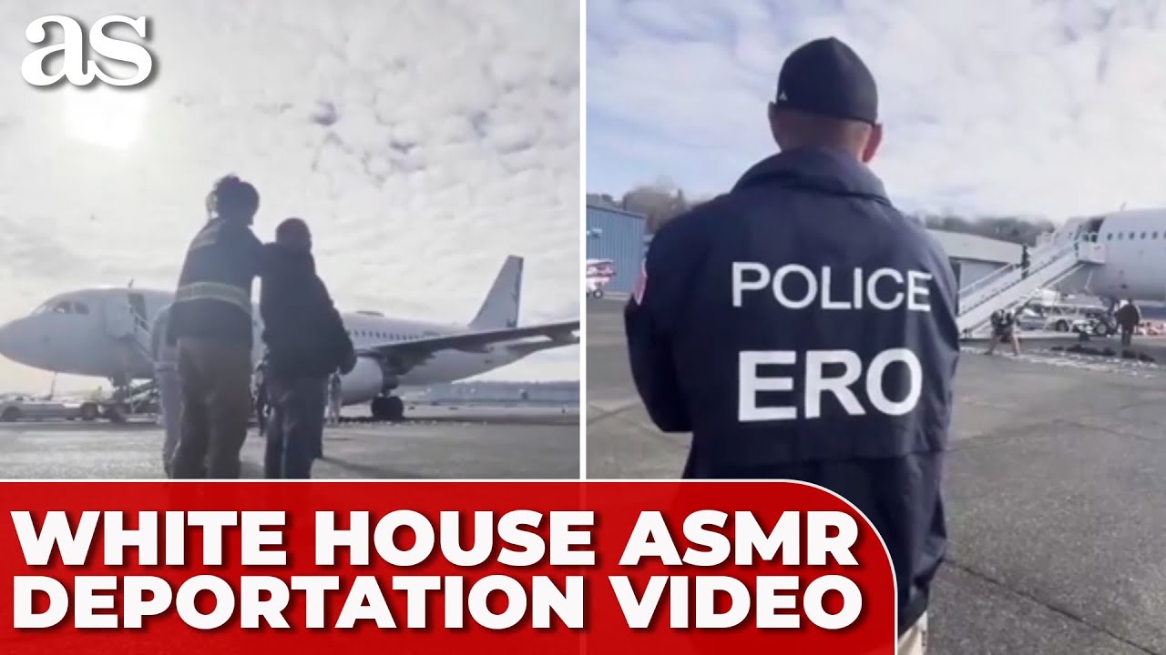 WHITE HOUSE sparks OUTRAGE with ASMR caption on DEPORTATION FLIGHT video