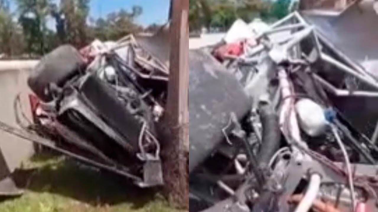 BRUTAL ACCIDENTE EN TOP RACE: SE DESPIST&Oacute;, VOL&Oacute; SOBRE LA CONTENCI&Oacute;N Y SE ESTRELL&Oacute; CONTRA LA TRIBUNA