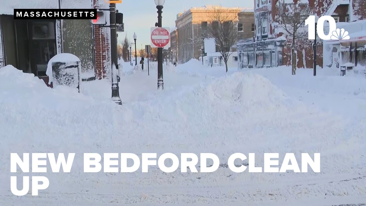 Heart of New Bedford covered in snow as crews continue clean up