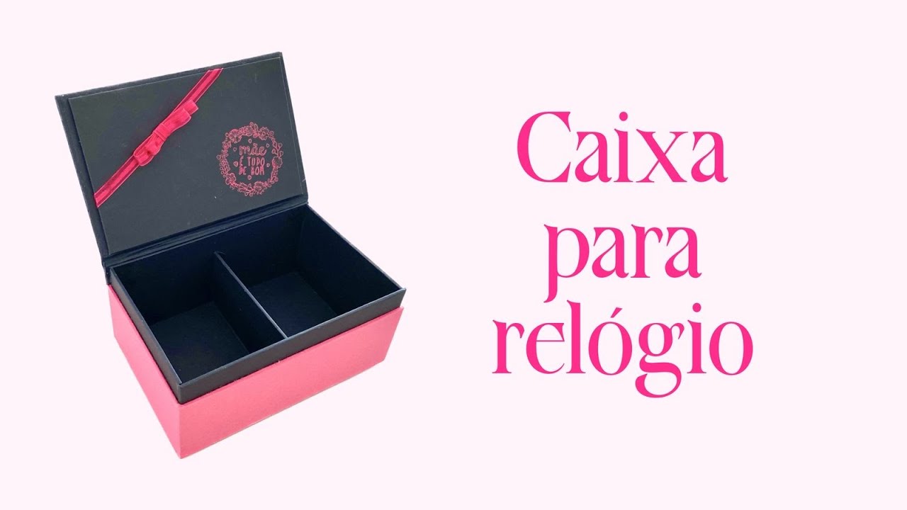 Não sabe o que fazer com os retalhos de papelão? Vem que eu te ensino uma linda caixa para relógio.