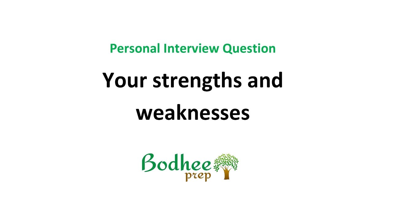 MBA Entrance Personal Interview: Strengths and Weaknesses