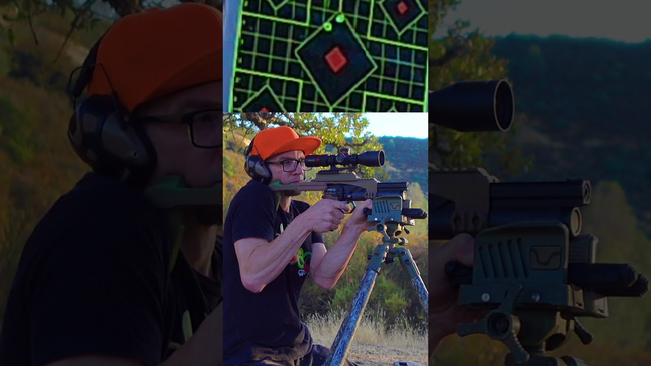 MICRO-CARBINE Huben Gk1 PISTOL goes HOLE on HOLE at 50 yards #shorts #airgun #shooting