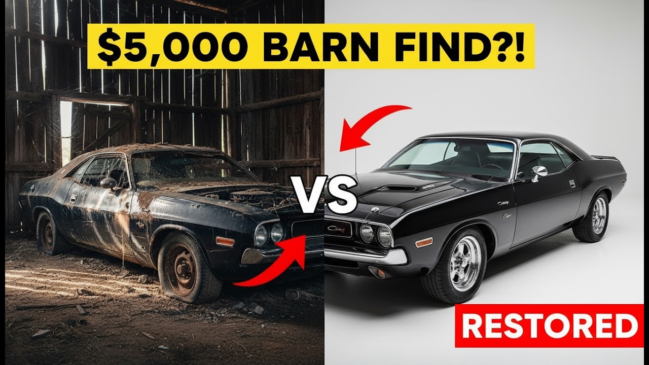Abandoned 1970 Dodge Challenger FULL Restoration | 15-Minute ASMR Barn Find to Showroom Muscle Car