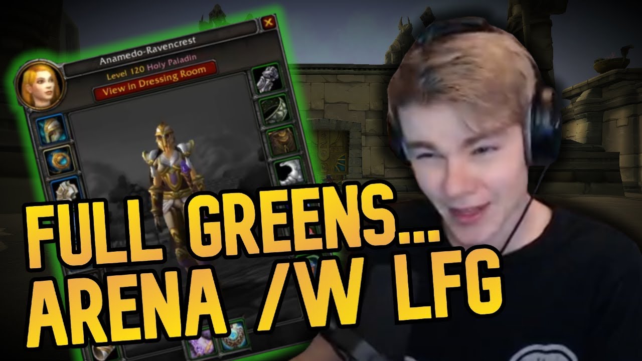 Interesting Session with FULL Greens LFG Paladin | WoW Arena BFA 8.3