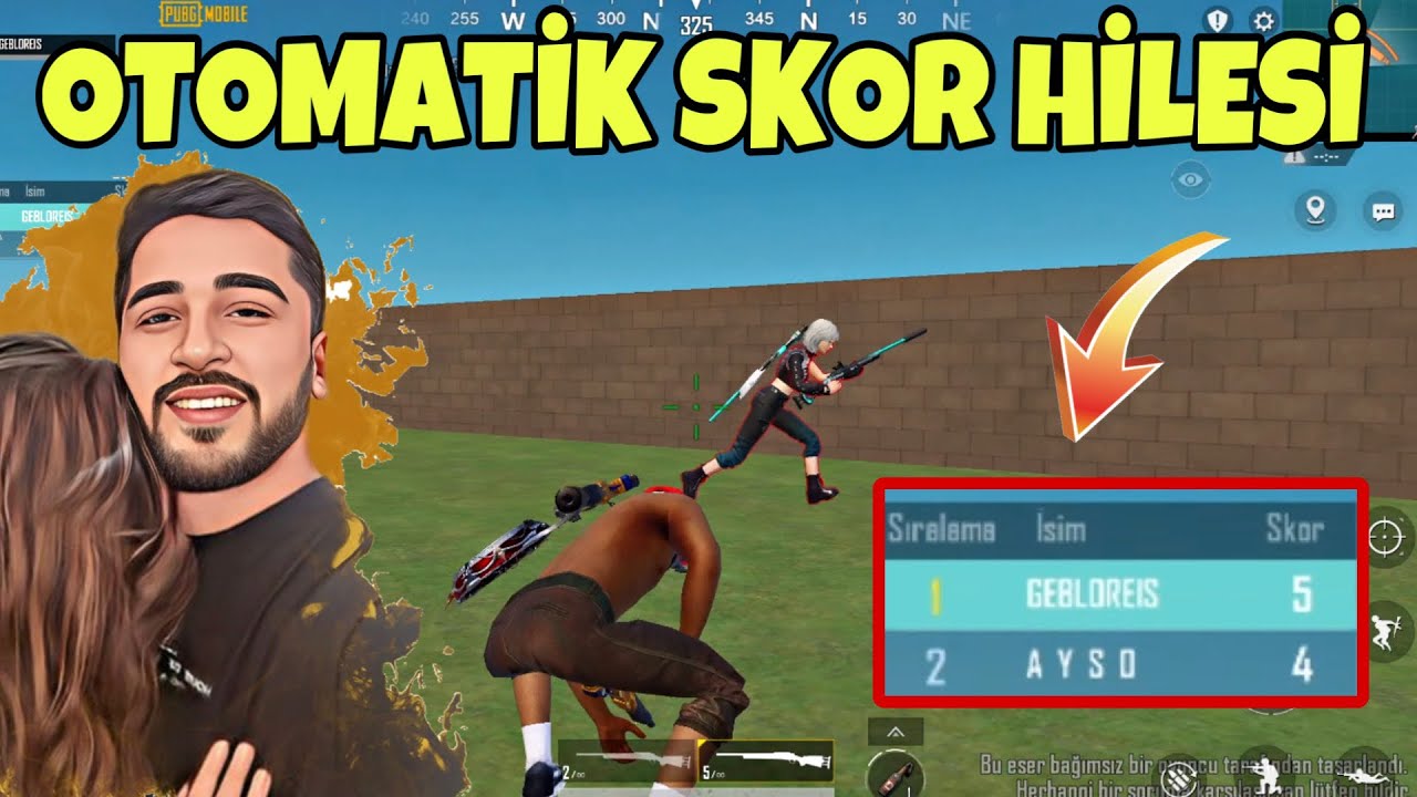 1V1 VS ATARKEN OTOMATİK SKOR ARTTIRAN HİLE &Ccedil;IKTI, AYŞO GEBLO'YU KANDIRDI! -PUBG MOBİLE