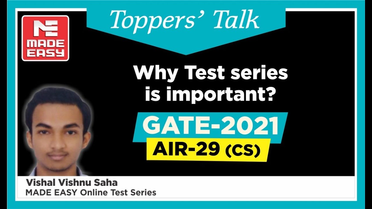 GATE 2021 Topper | Vishal Vishnu Saha | AIR-29 | CS | Topper&rsquo;s Talk | MADE EASY Student