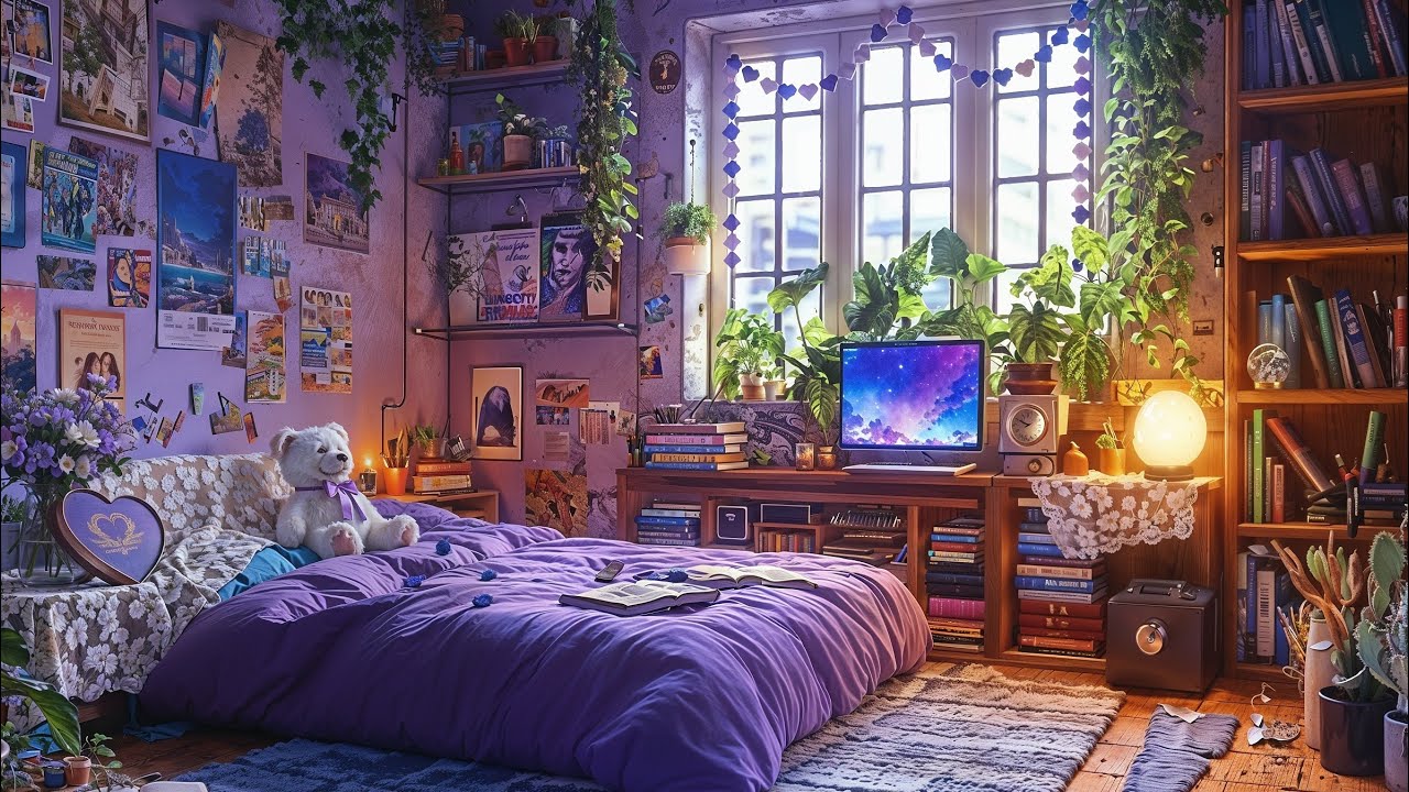 Love is Lovely 💜 lofi hip hop mix [gyalentines bedroom vibes - aesthetic lofi for girls night] 
