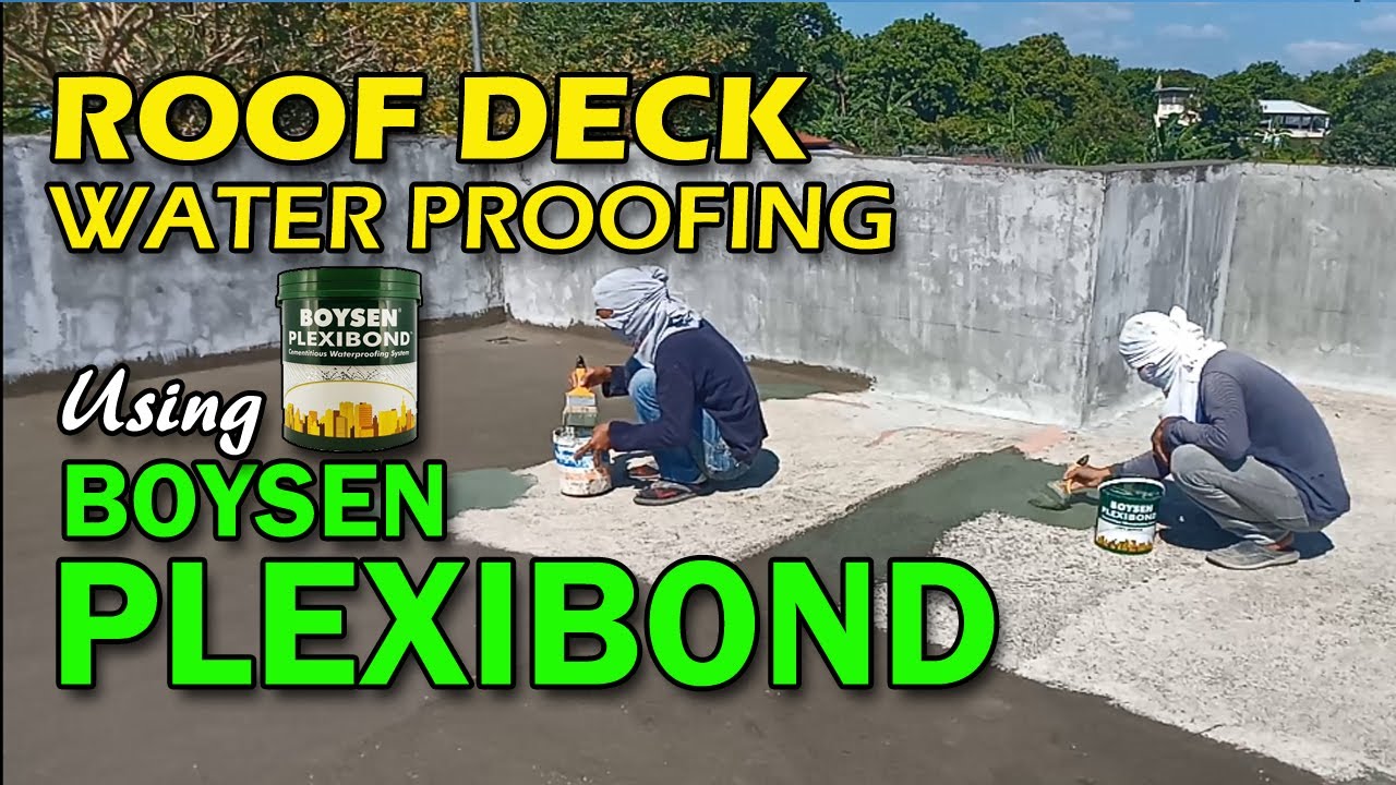 ROOF DECK WATER PROOFING (Water Leak Problem) Using BOYSEN PLEXIBOND