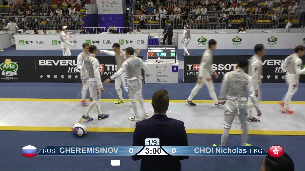 Wuxi 2018 Fencing World Championships mf t16 RUS vs HKG