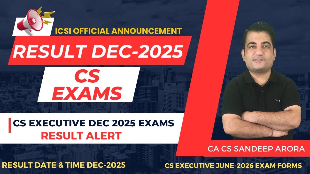 CS Executive December 2025 Result Announcement ! ICSI High Alert Update #csexecutivejune2026