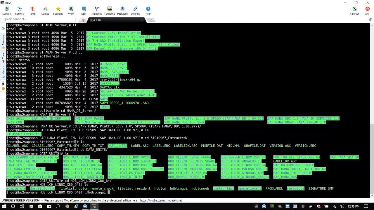 1 - NetWeaver 7.4 SR 2 Installation for BW on HanaDB 1.0 using SWPM10SP08