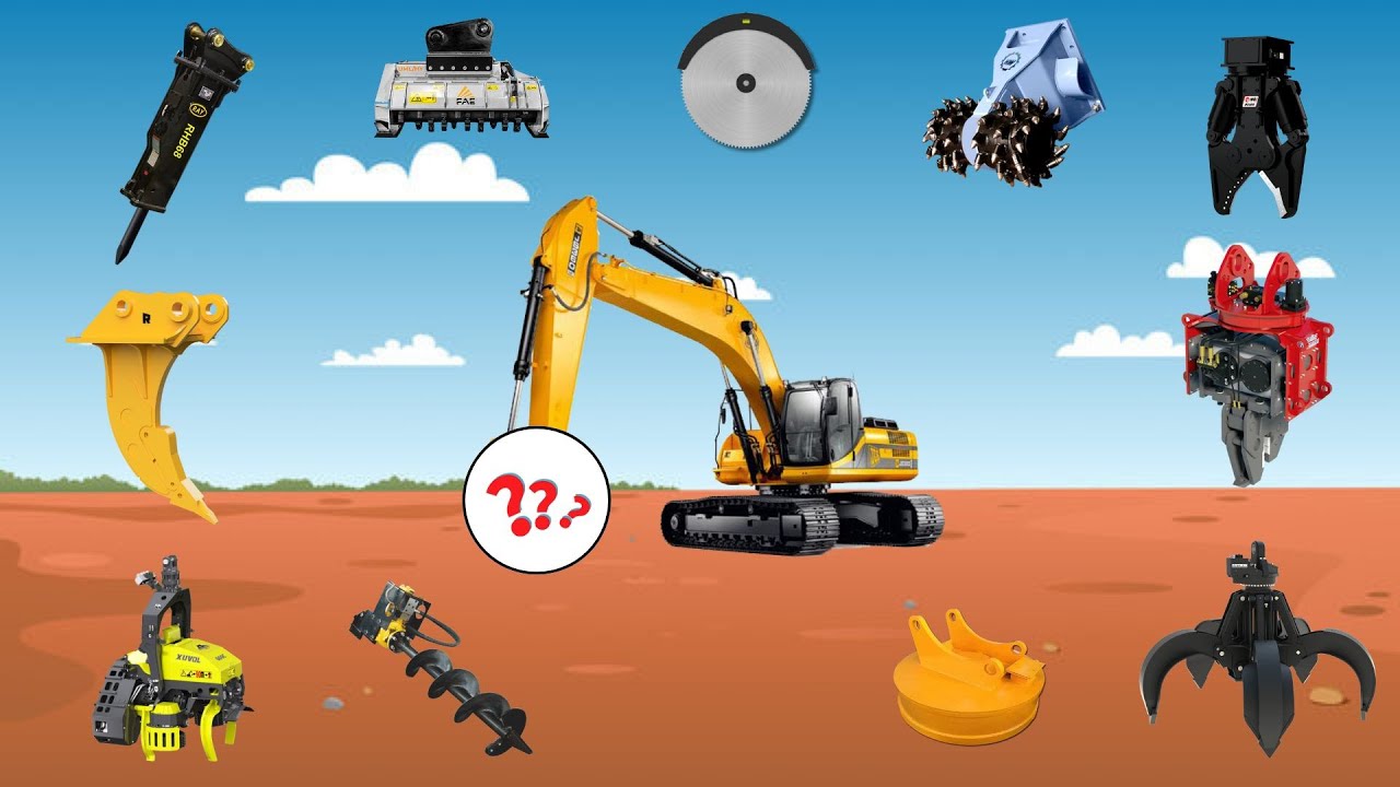 EXCAVATOR ATTACHMENT | MULCHER, HYDRAULIC BREAKER, ROCK SAW, ROCK WHEEL, DEMOLITION, PILE DRIVER