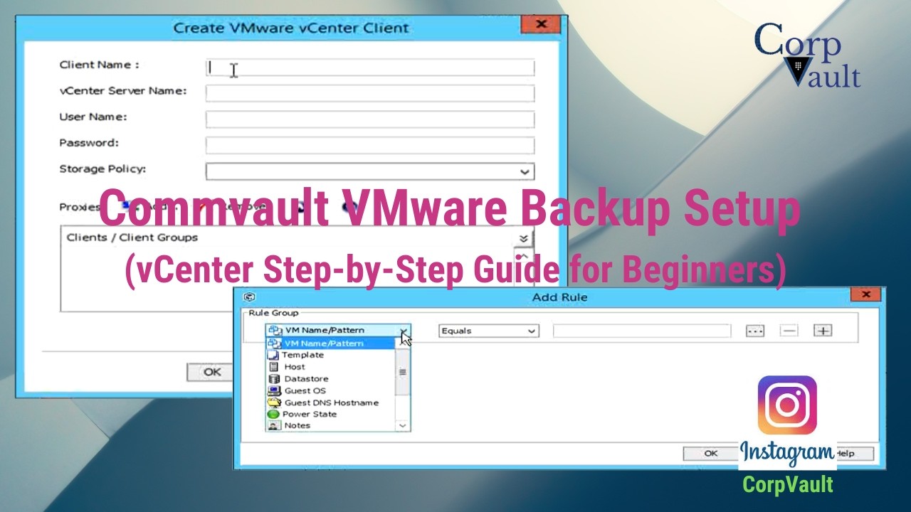 #Commvault - #VMware #vCenter Backup Configuration (Part 01) For Beginners