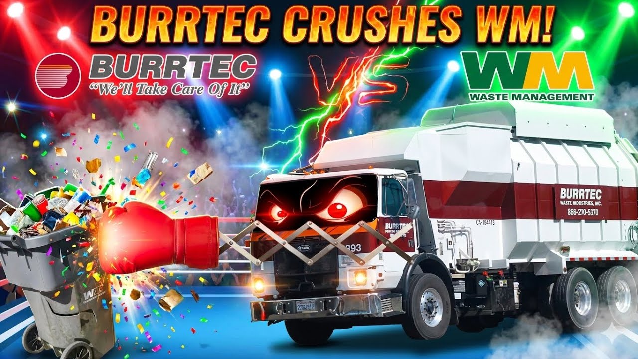Massive Garbage Truck Compilation | Burrtec Picks Up Waste Management Bins