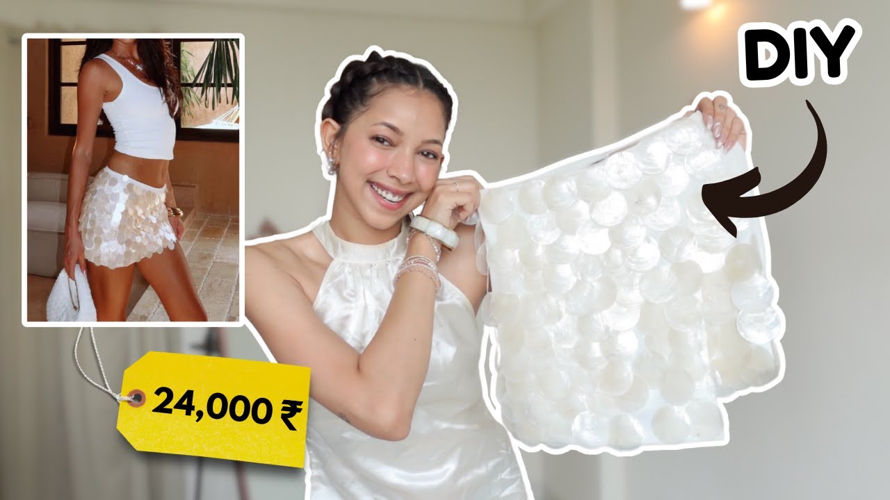 I Made The VIRAL Pinterest Shell Skirt At Home😳 DIY with Ashna ep.1