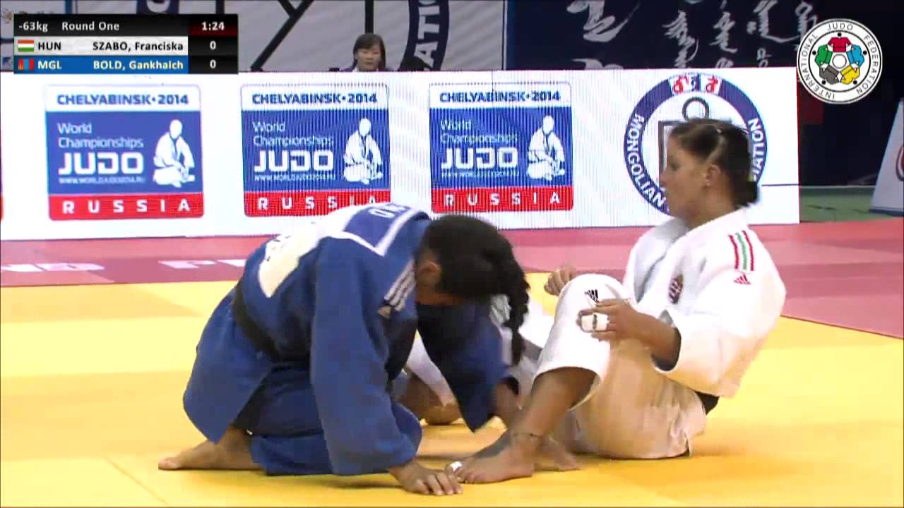 Franciska SZABO (HUN) Vs Gankhaich BOLD (MGL) - Judo Grand Prix Ulaanbaatar 2014 [-63kg]