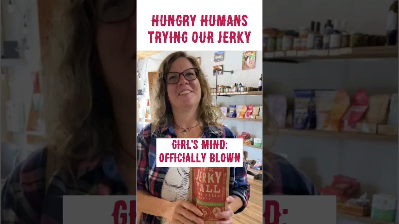 Meat-eater tries vegan jerky for the first time! #jerky #veganlife #beefjerky #veganjerky #veganlife