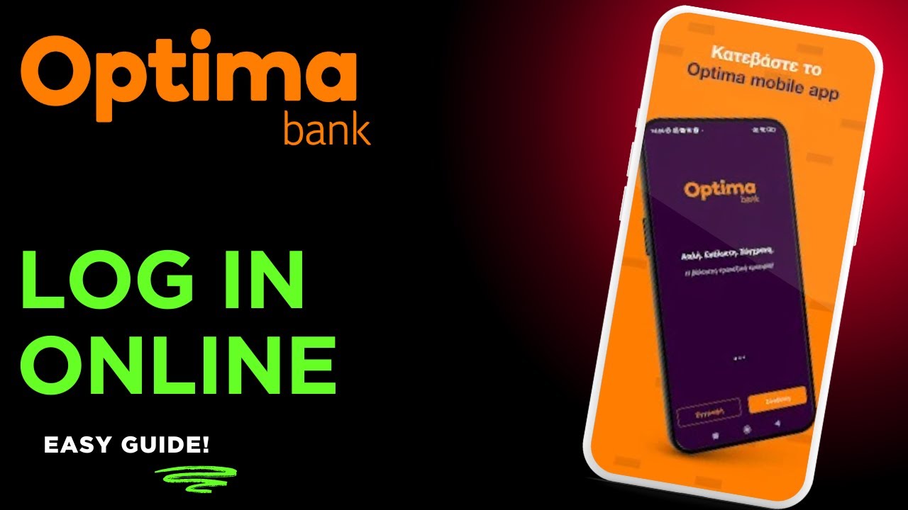 How to login Optima bank online banking - Greece