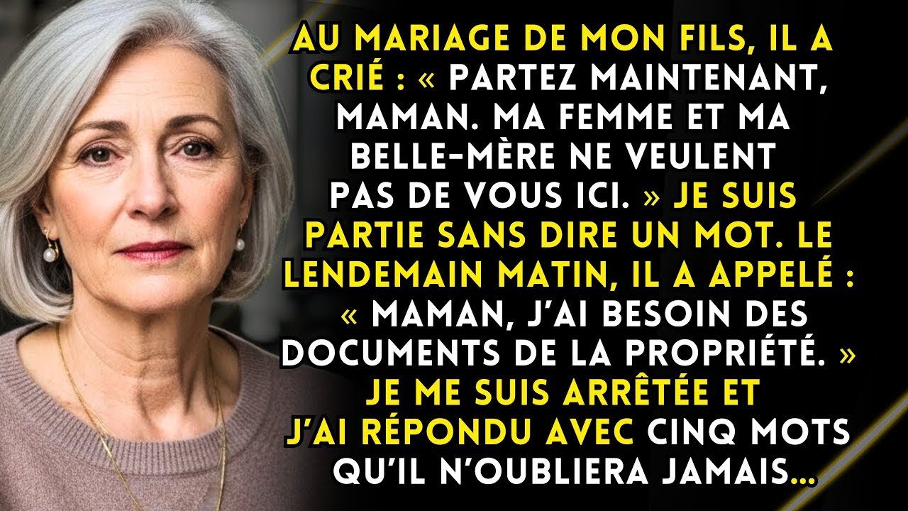 Mon fils m’a expulsée de son mariage — le lendemain matin, il a exigé les papiers de ma propriété