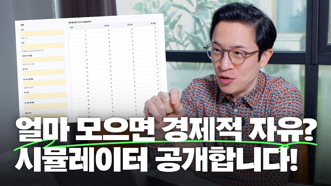 📉폭락장도 대비가능! 더 정교해진 미키김의 경제적 자유 계산기. 이렇게 활용해 보세요